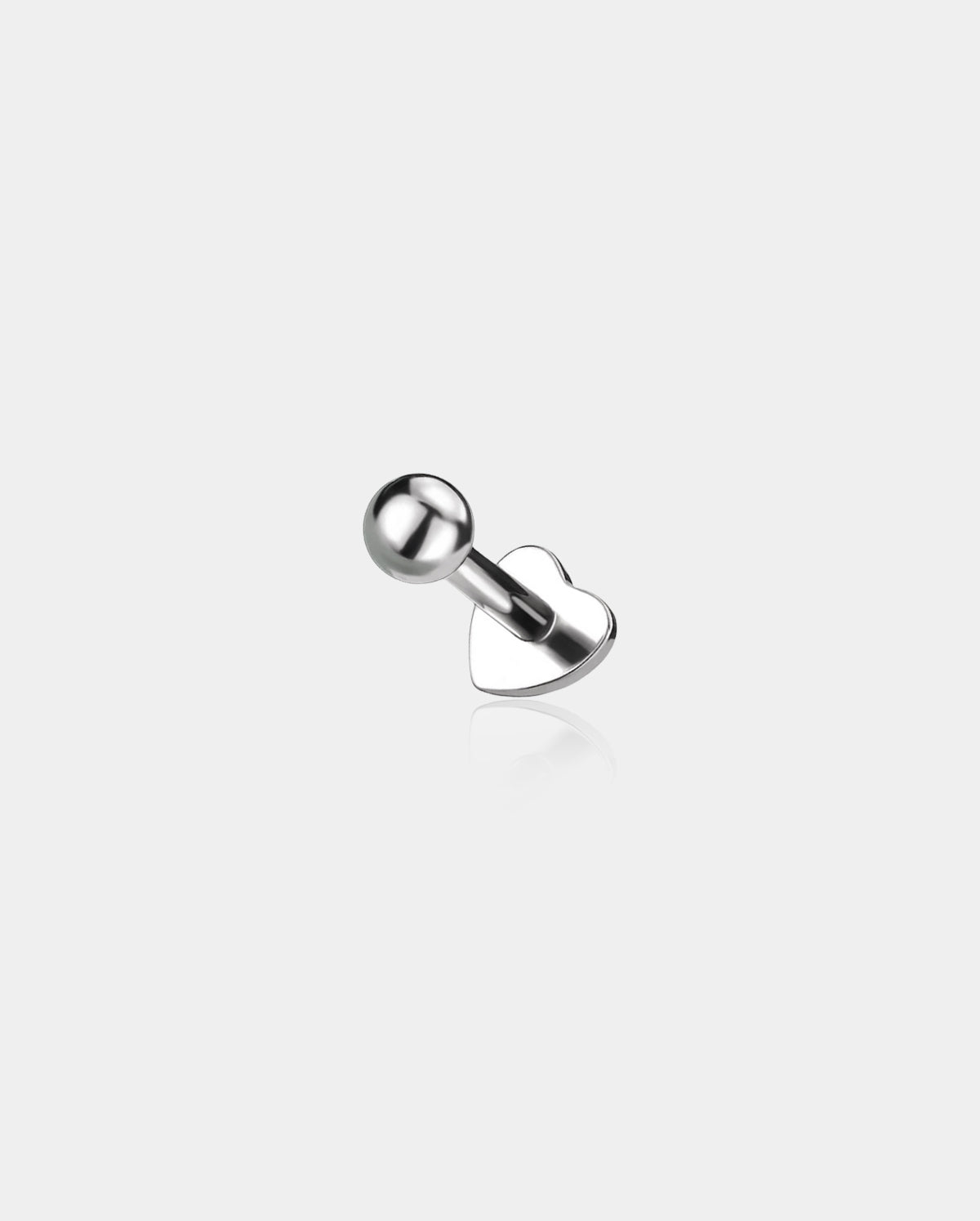 heart back helix flat back earrings
