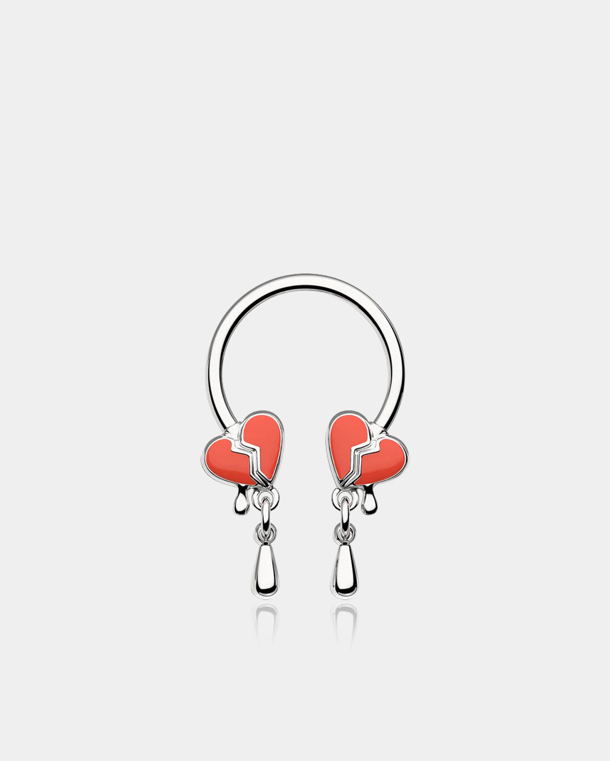 Split Heart Horseshoe Septum Ring
