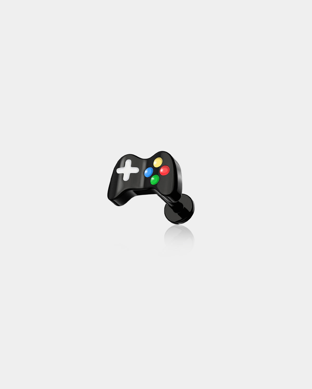 black game controller cartilage stud 