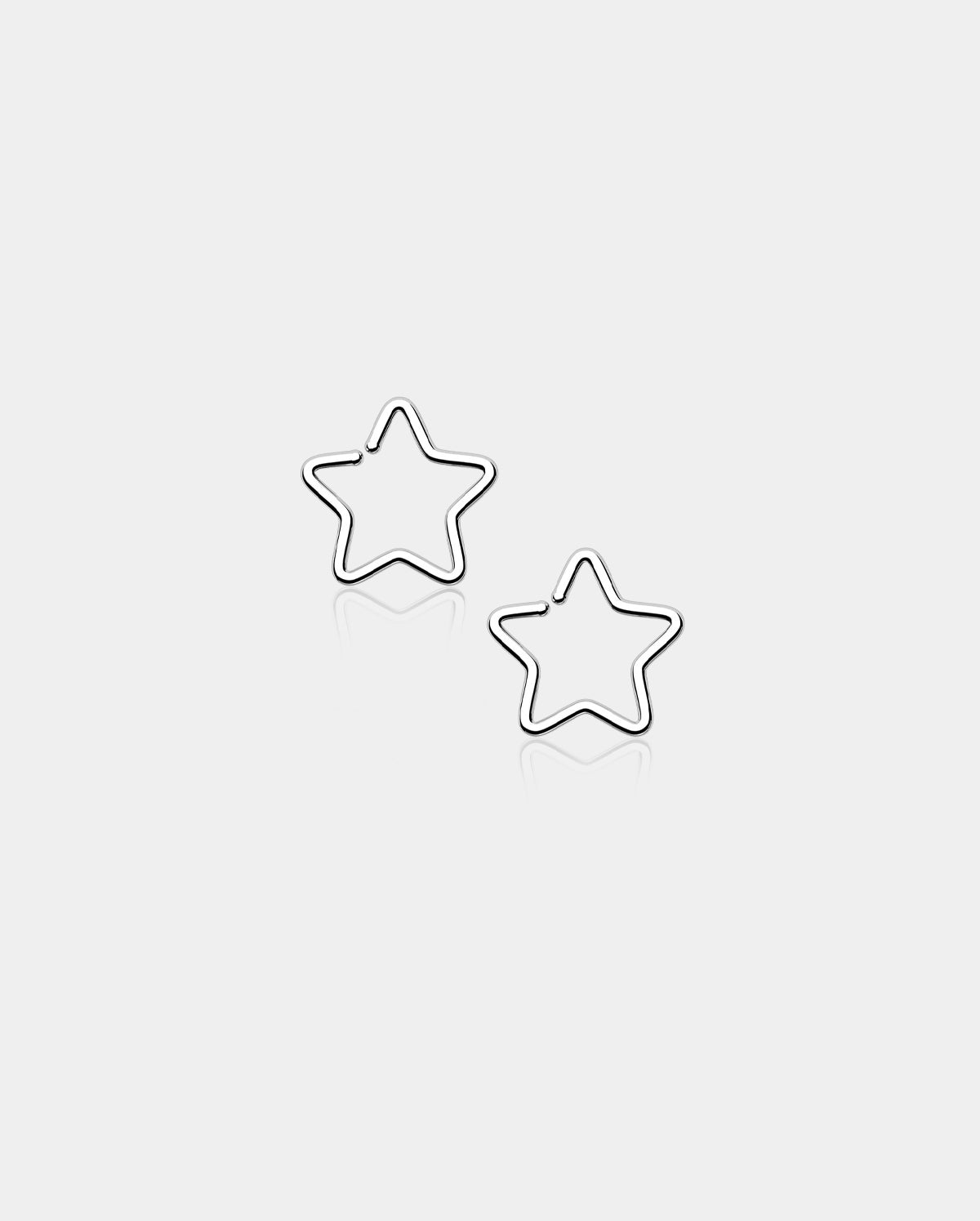 2PCS 20G Titanium Star Seamless Nose Ring