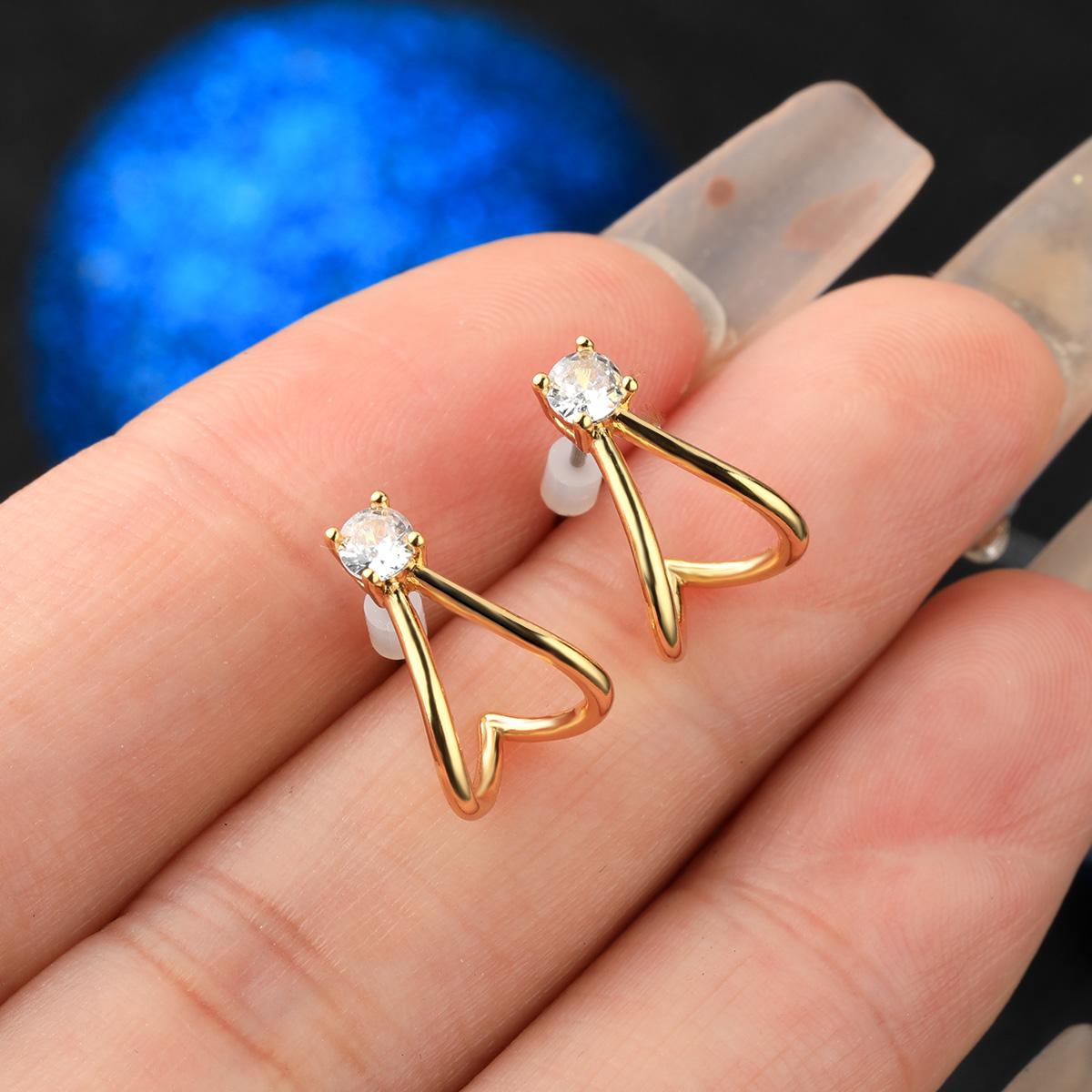 18K gold earring 