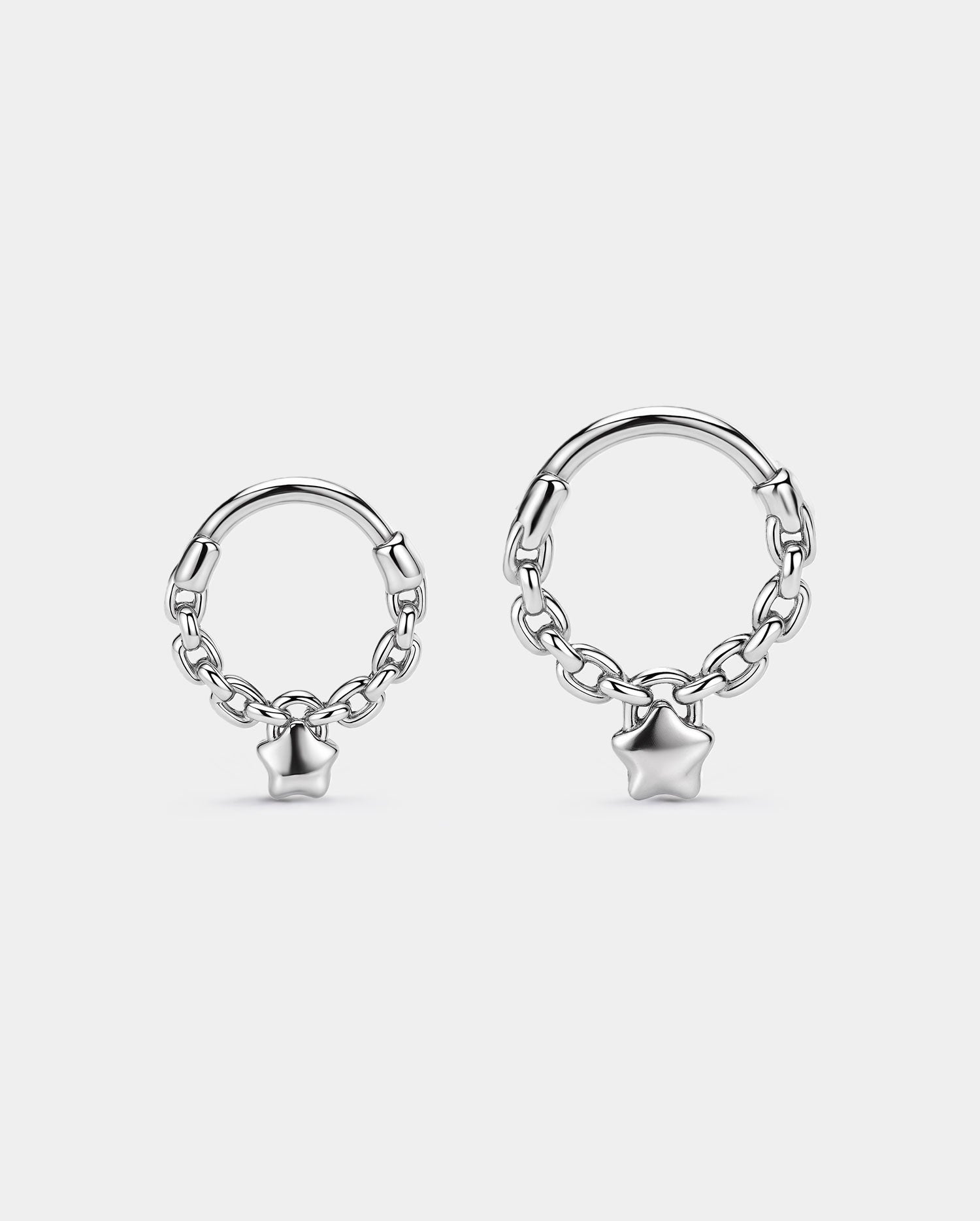 316l steel star lock septum ring