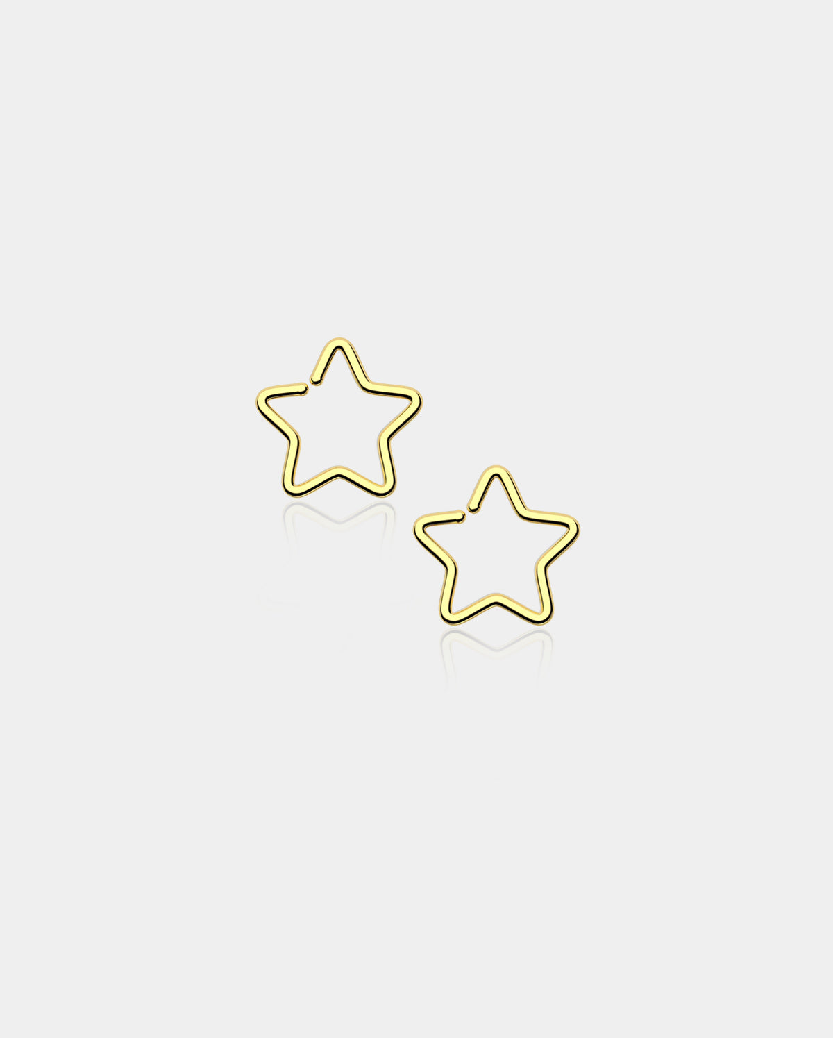 2PCS 20G Titanium Star Seamless Nose Ring