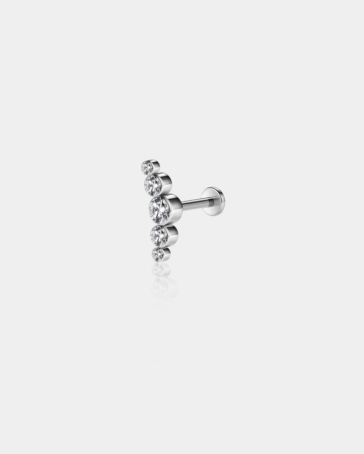 CZ Cluster Internally Threaded Titanium Helix Stud