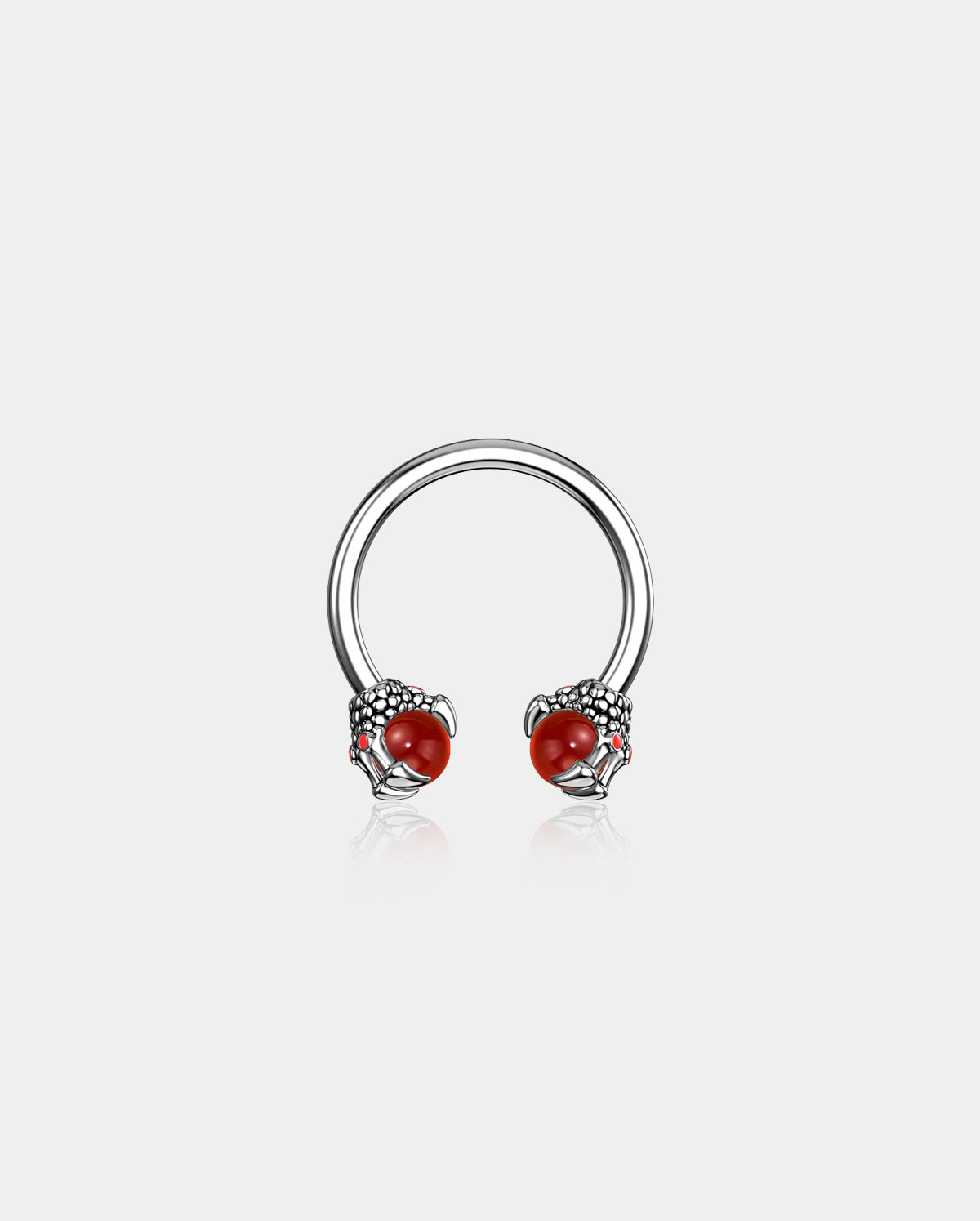 16G 3/8 ''Dragon Septum Ring Gem Circular Barbell Anillo