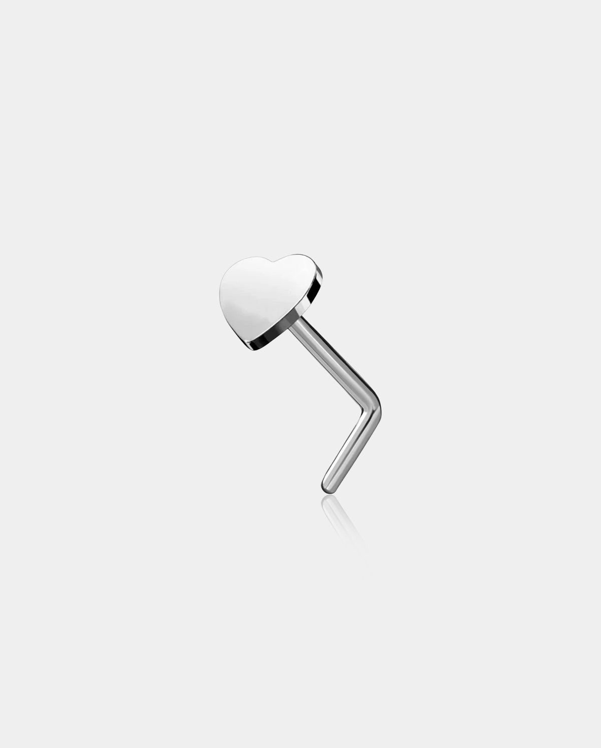 heart stud nose ring
