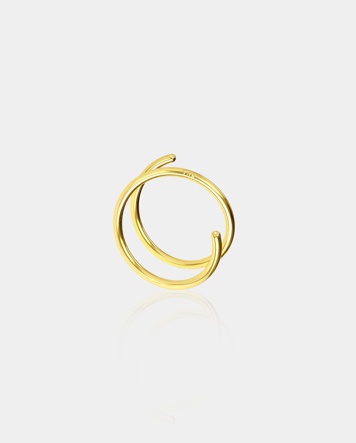 14K Solid Gold 20G Seamless Hoop Nose Hoop