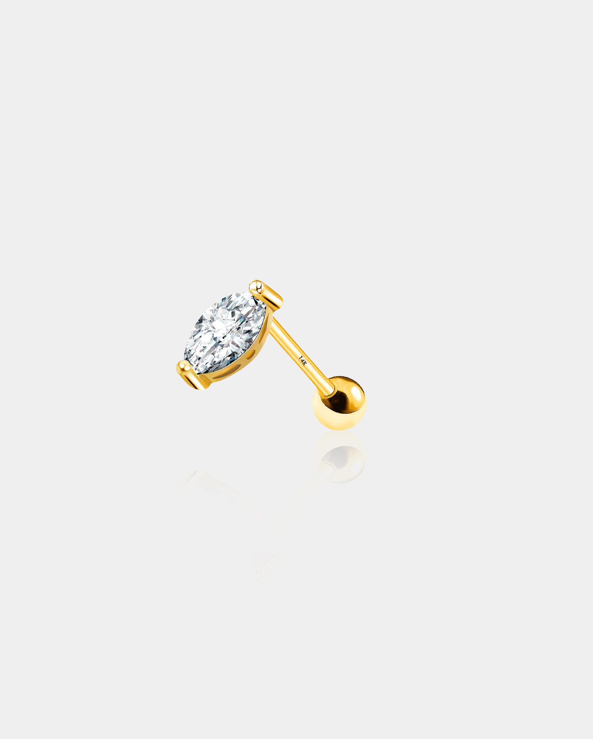 14K Teardrop Tragus Cartilage Earring