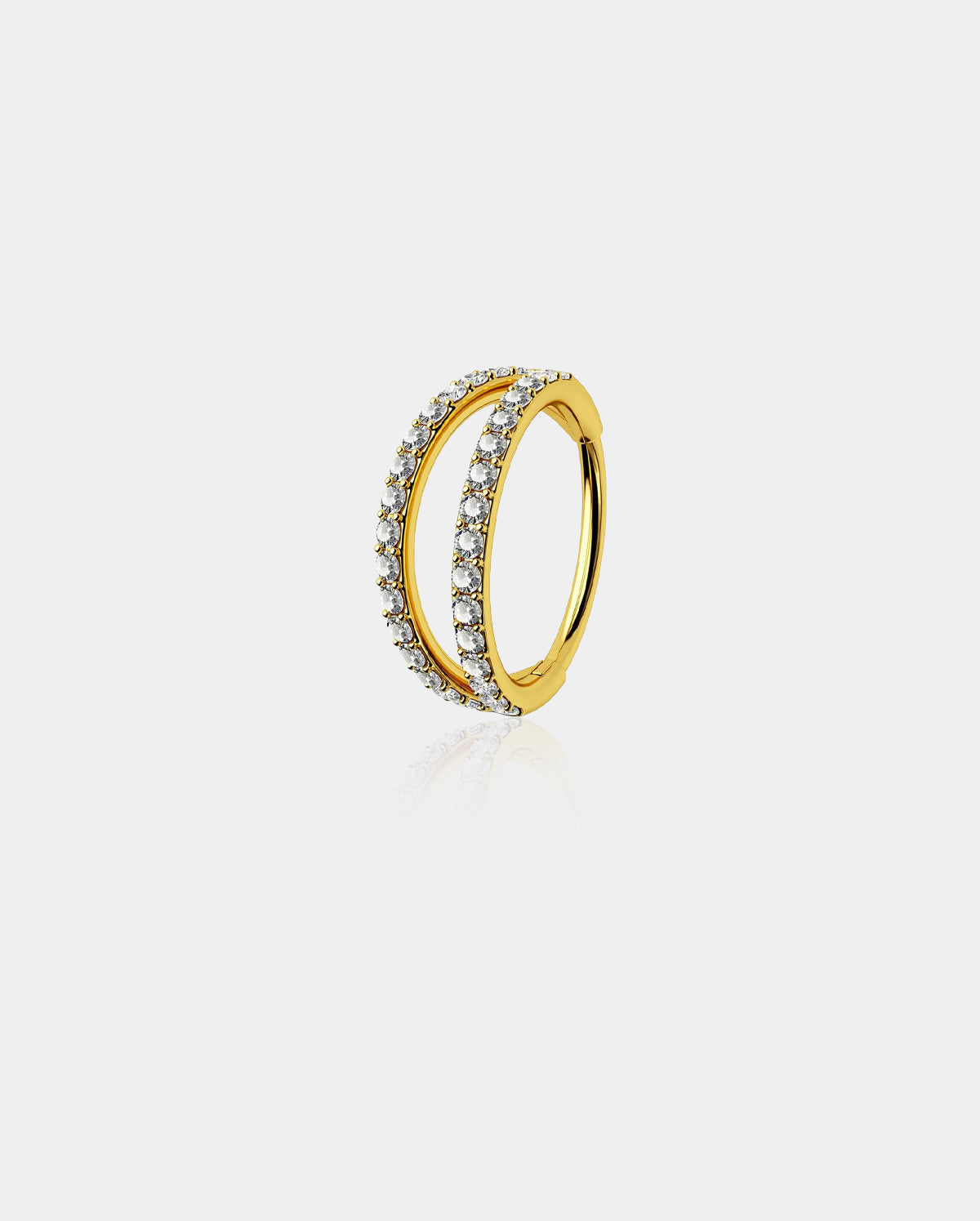 18G Titanium Double Hoop Nose Ring