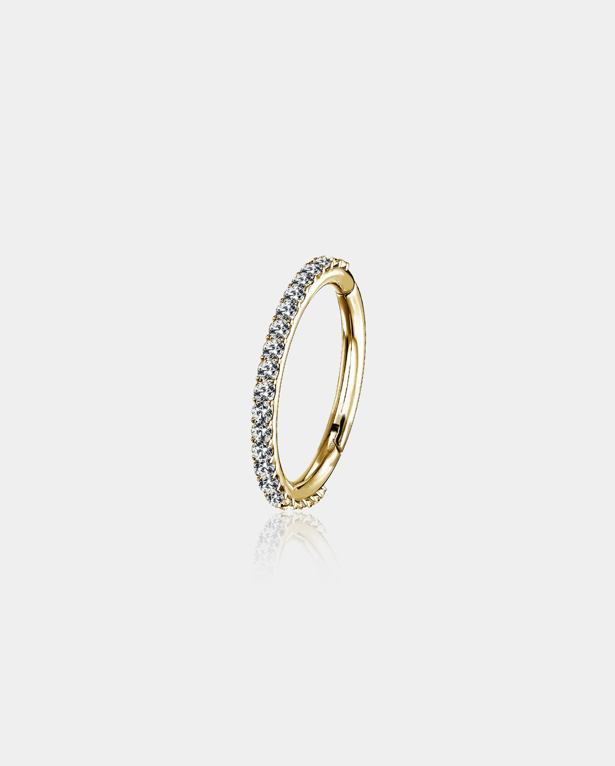 14K CZ Segment Daith Hoop