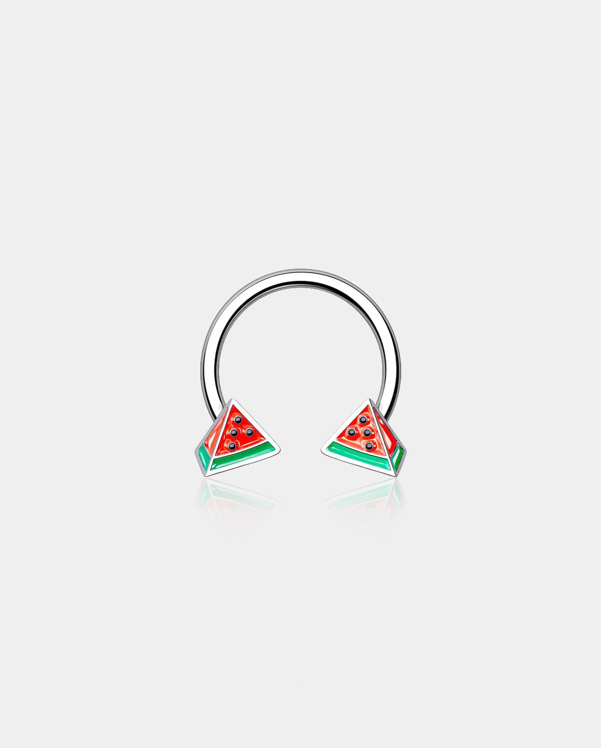 Watermelon Slice Horseshoe Septum Ring