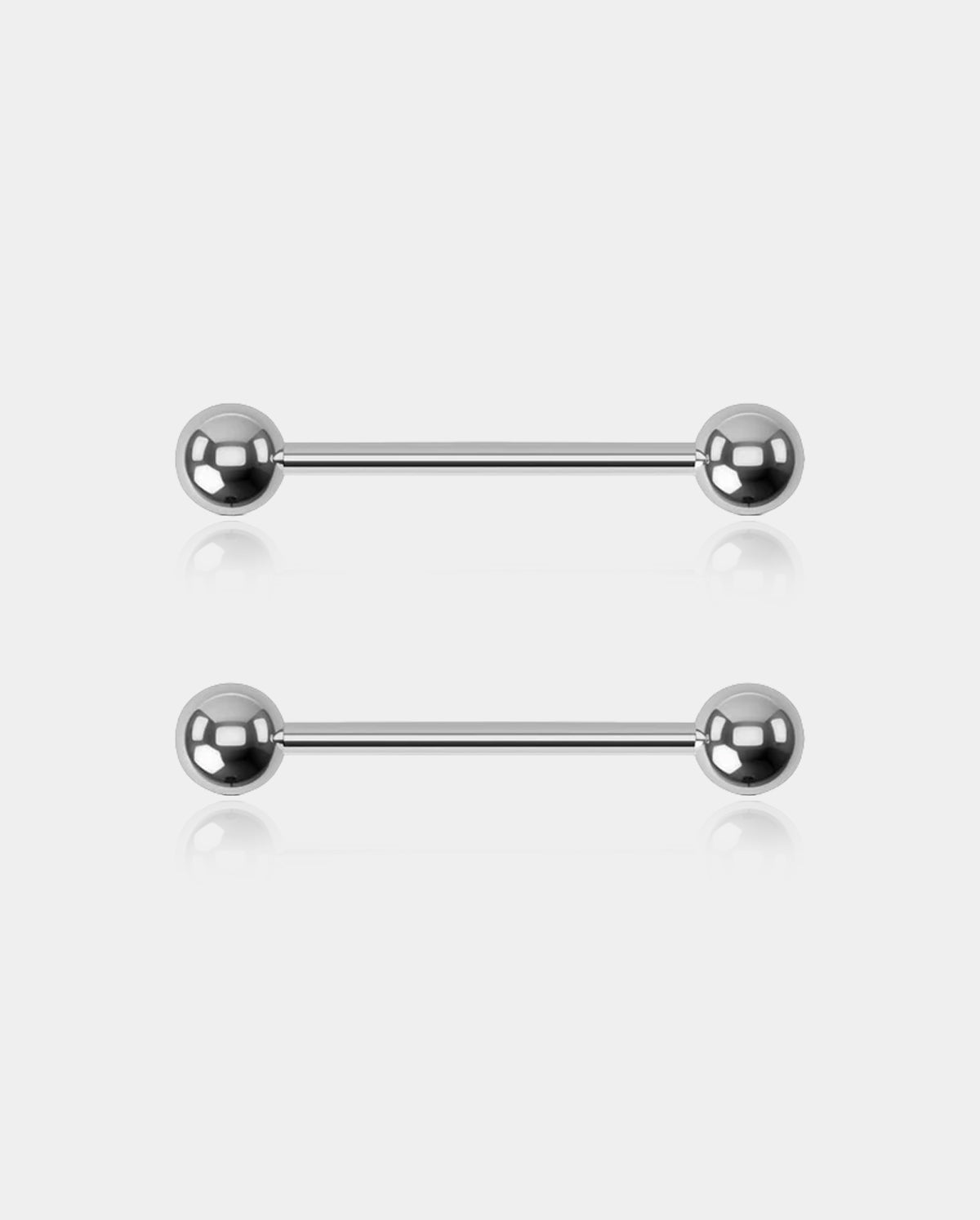2PCS Internally Threaded Titanium Nipple Rings Pack