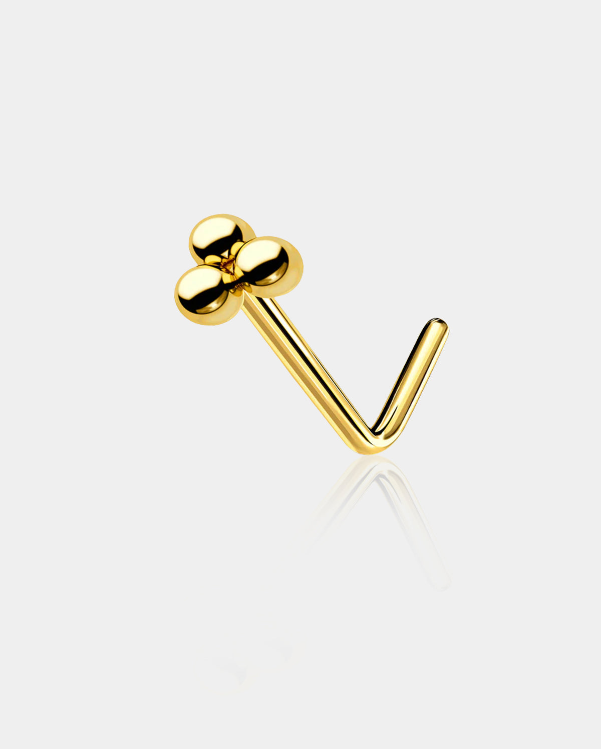 gold beaded nose ring