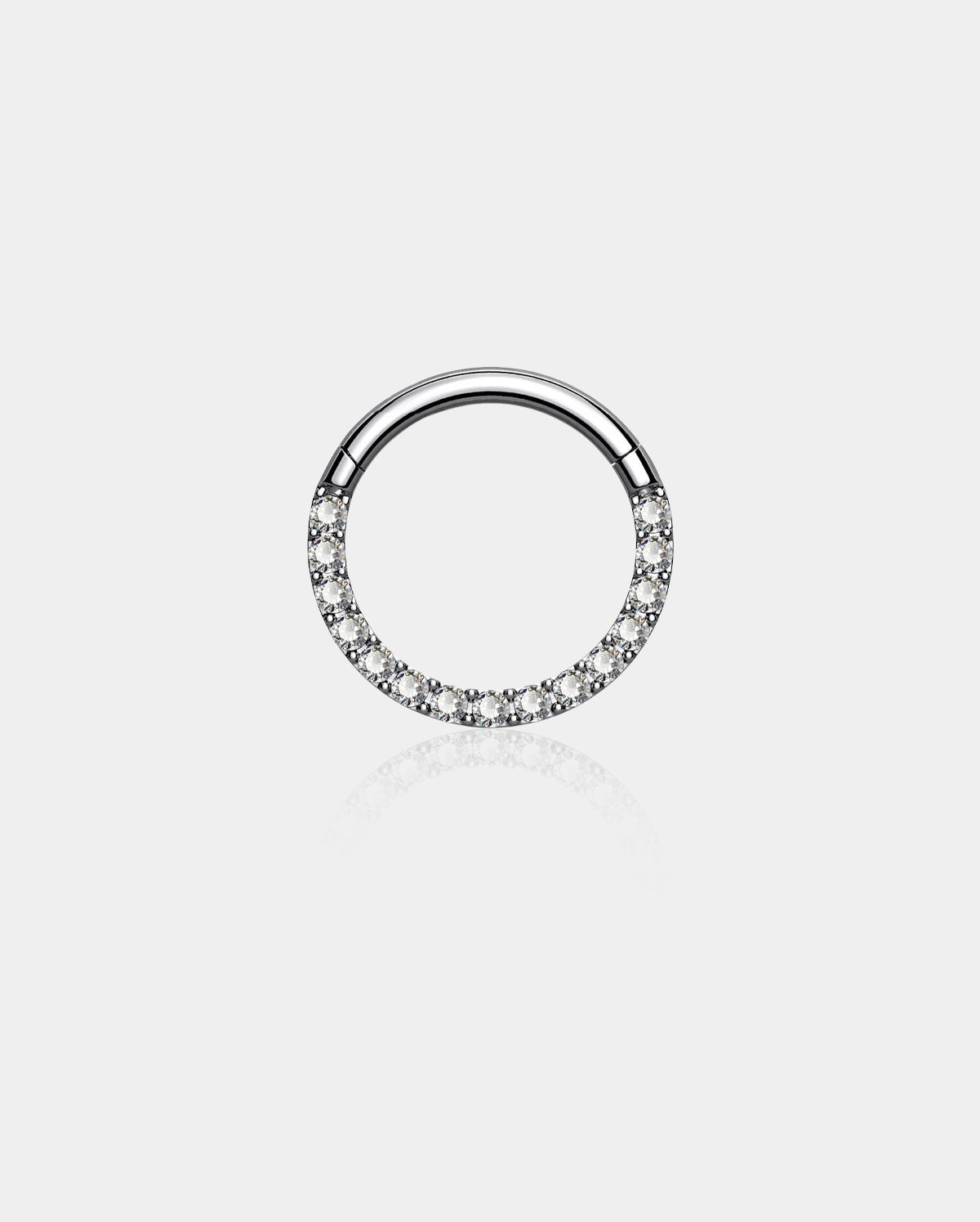 16G cristal CZ titanio con bisagras segmento septum anillo
