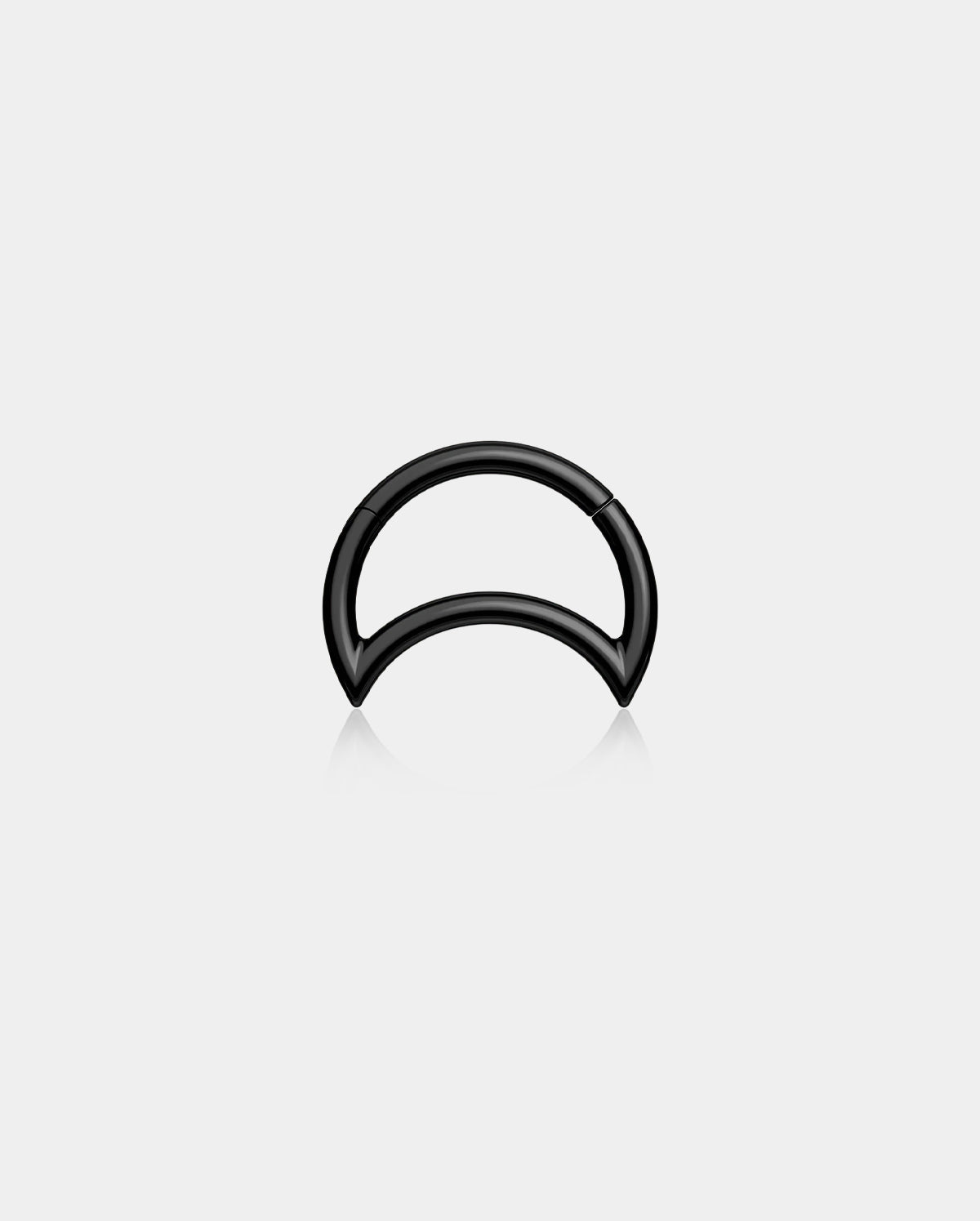 oufer black crescent moon septum ring