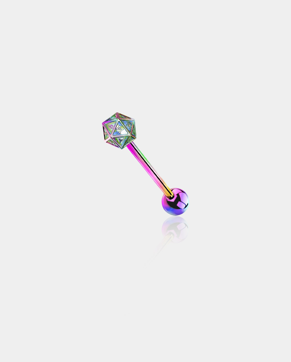 oufer internally threaded tongue ring
