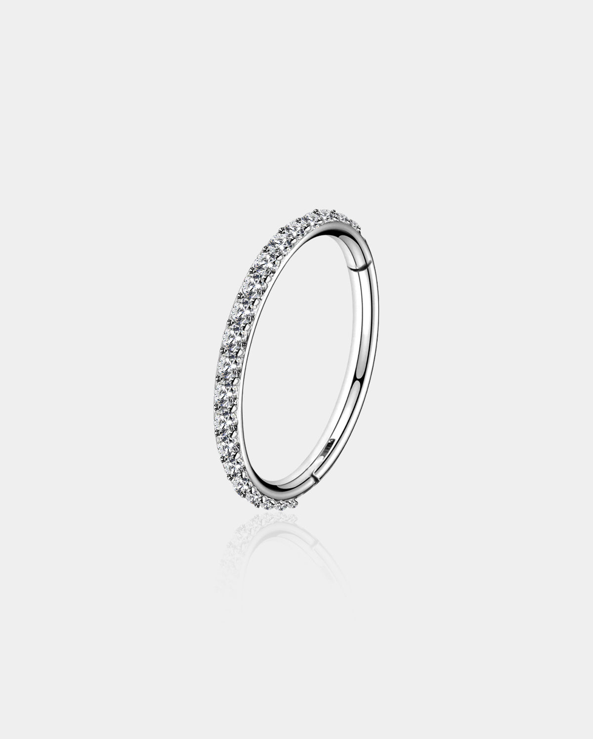 Anneau de nez en acier inoxydable 18G Nose Hoop CZ