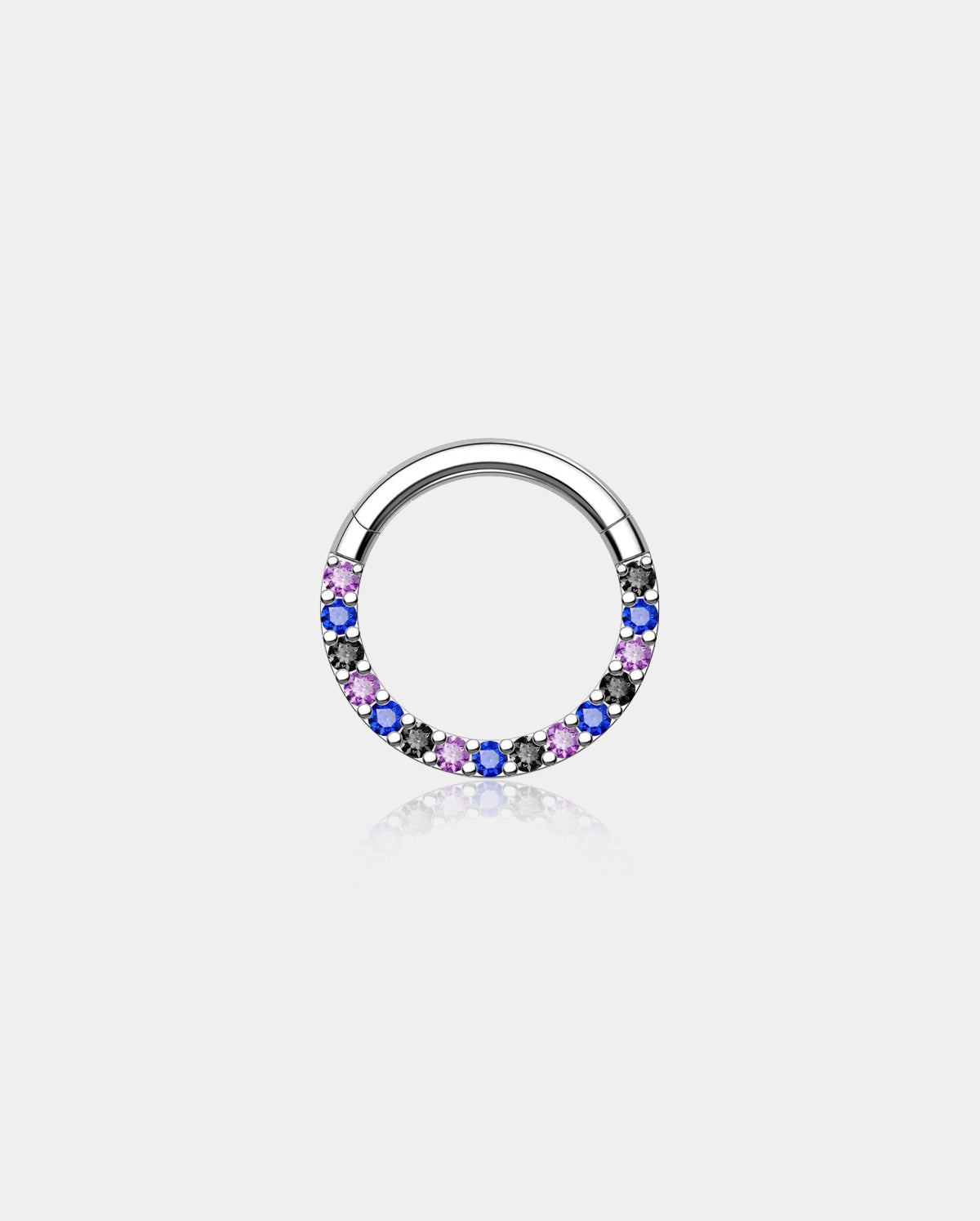Multicolored CZ Septum Daith Ring