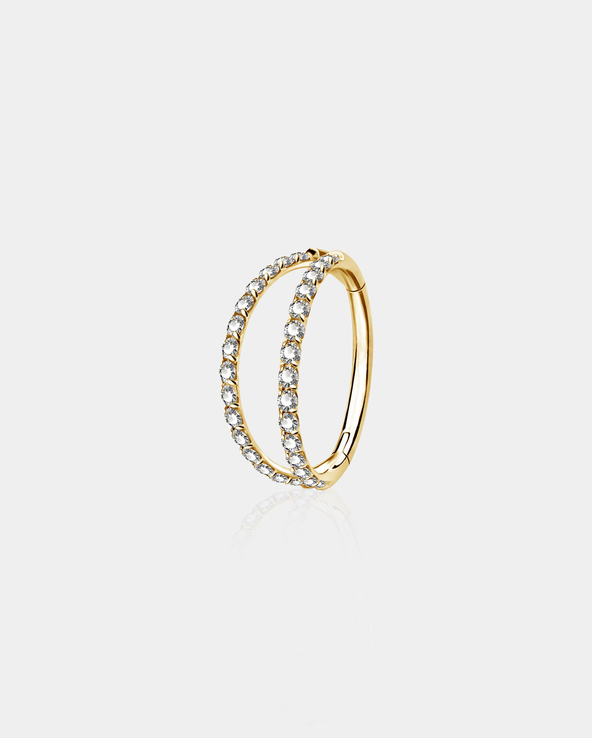 Boucle d'oreille 18G Double Nose Hoop Conch Boucle d'oreille CZ Helix