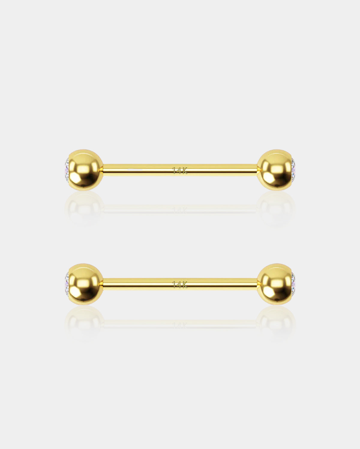 14k gold nipple rings