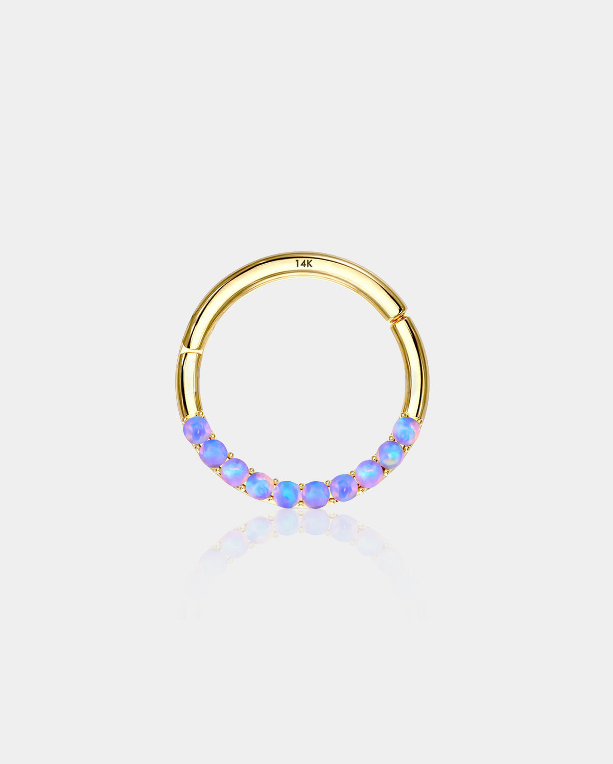 14K Gold Opal Daith Earring