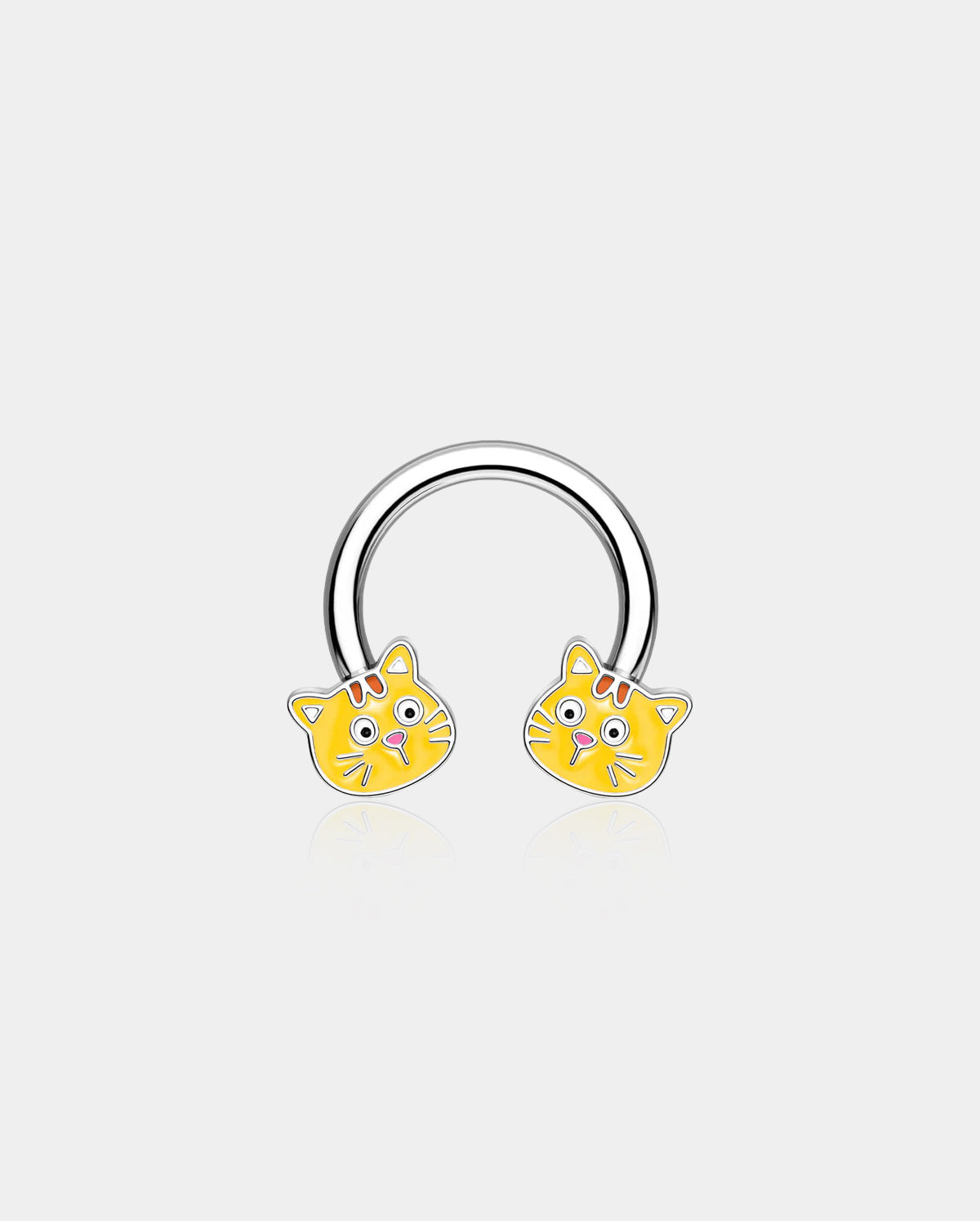 Oufer X Roly Dummy Cat Face Horseshoe Septum Ring