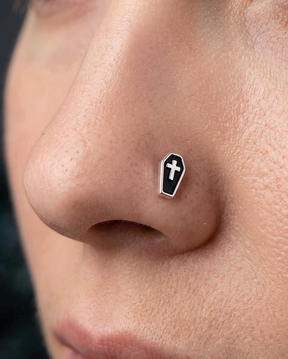 3PCS Bat Moth Coffin Nose Stud Set