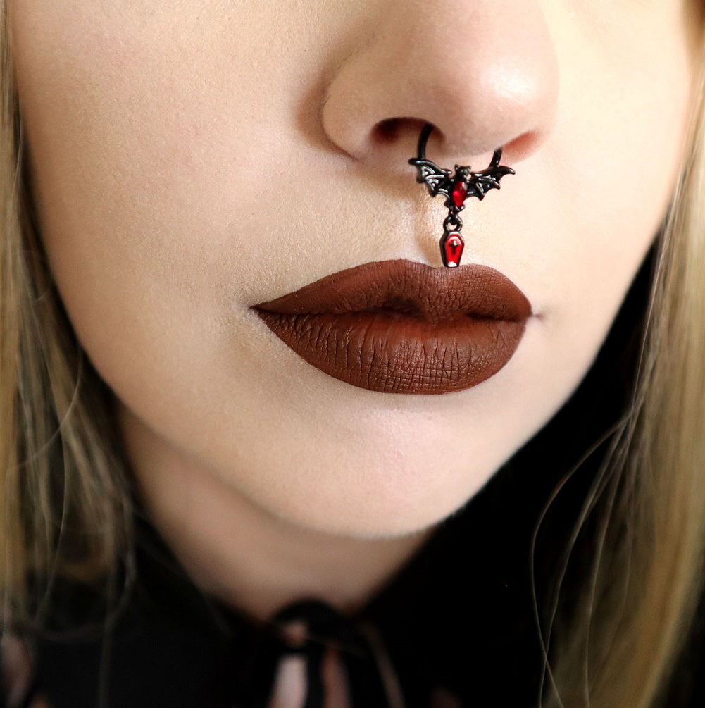 16G Bat Dangle Coffin Septum Hoop Ring