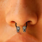 16G Black Coffin Horseshoe Septum Ring Helix Earring