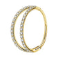 20G Double Nose Hoop Conch Earring CZ Helix Earring