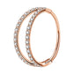 20G Double Nose Hoop Conch Earring CZ Helix Earring