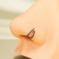 20G Double Nose Hoop Conch Earring CZ Helix Earring