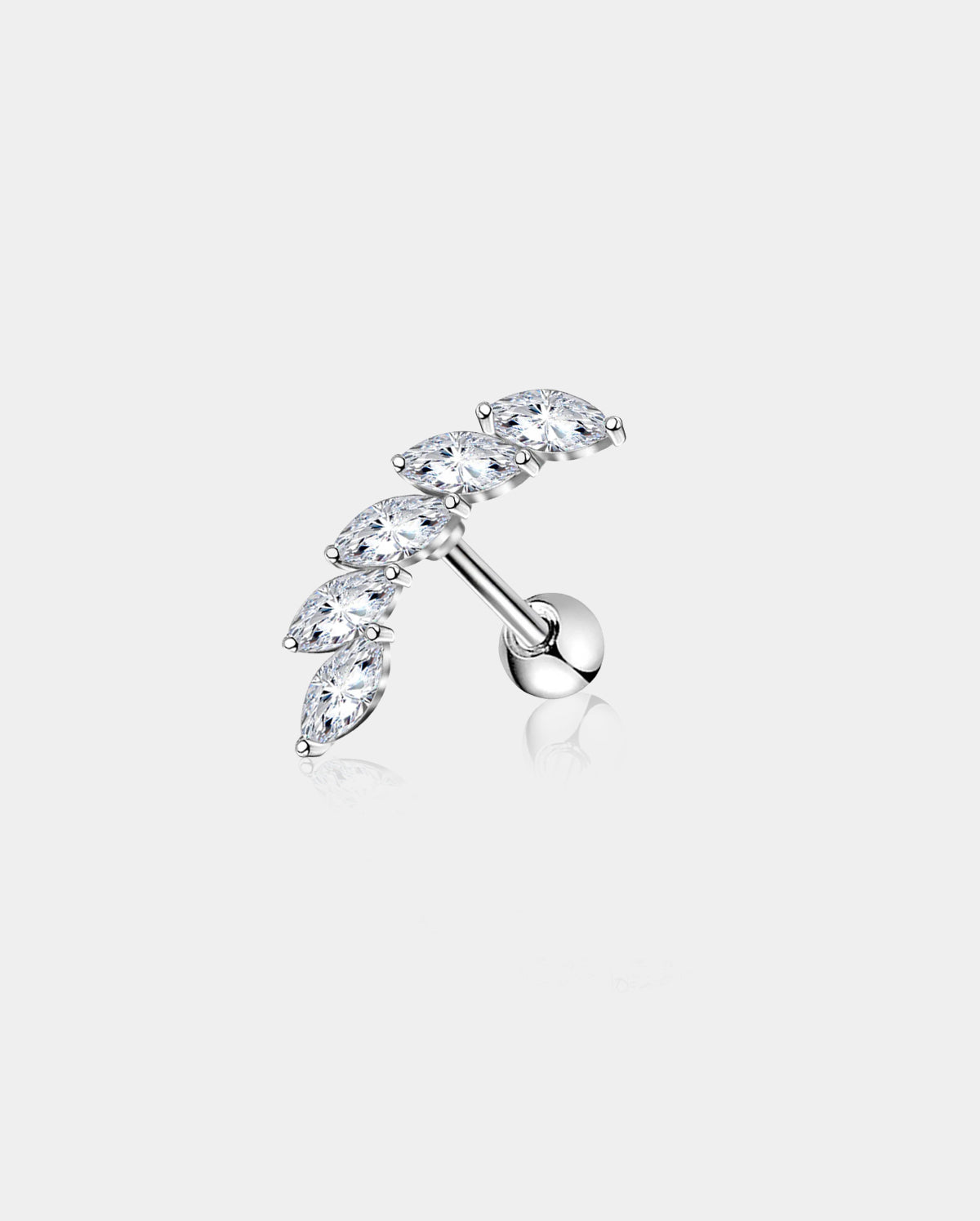 CZ Curved Cartilage Stud