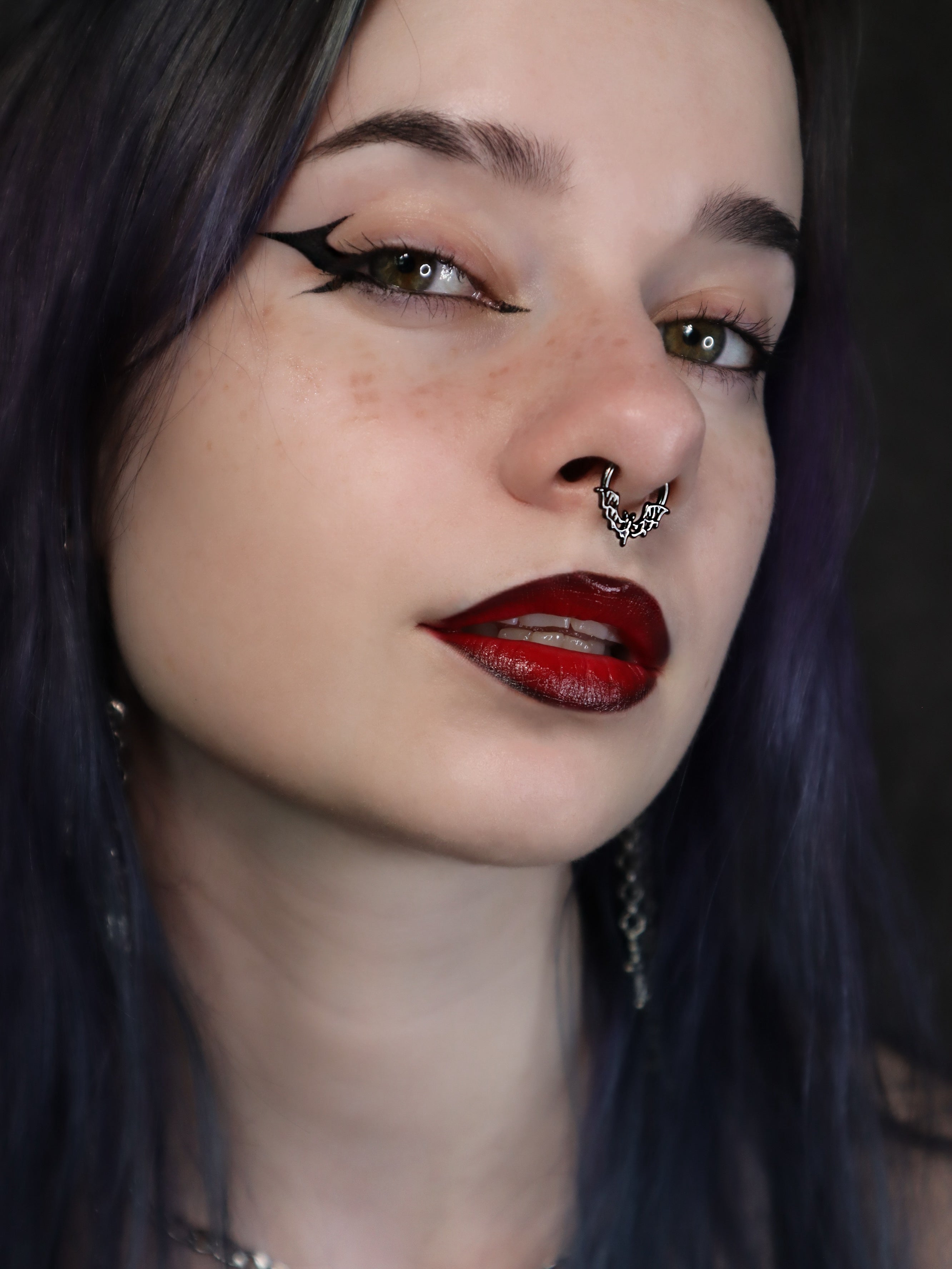 Hollow Bat Daith Septum Ring