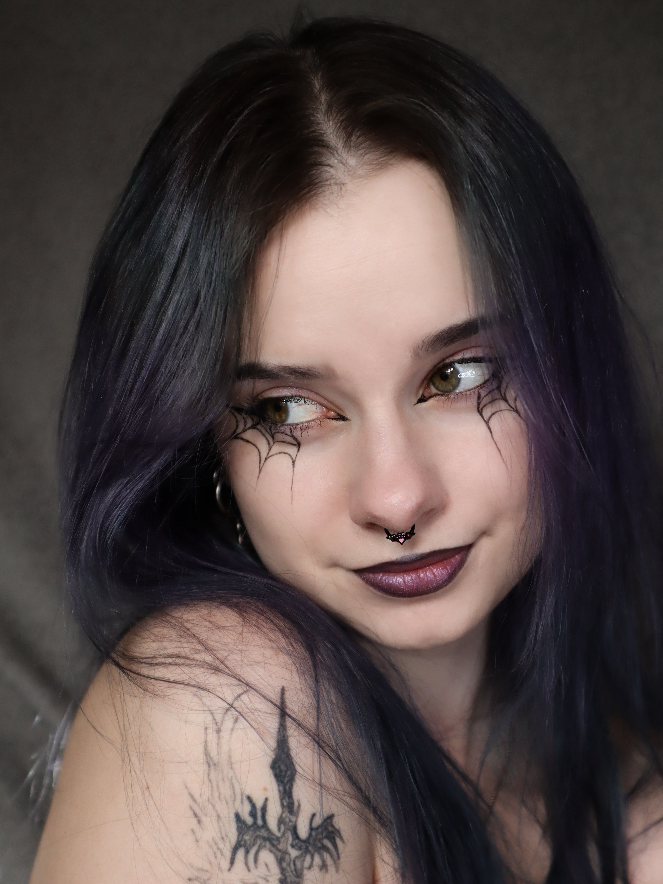 Bat Pink Heart Daith Septum Ring
