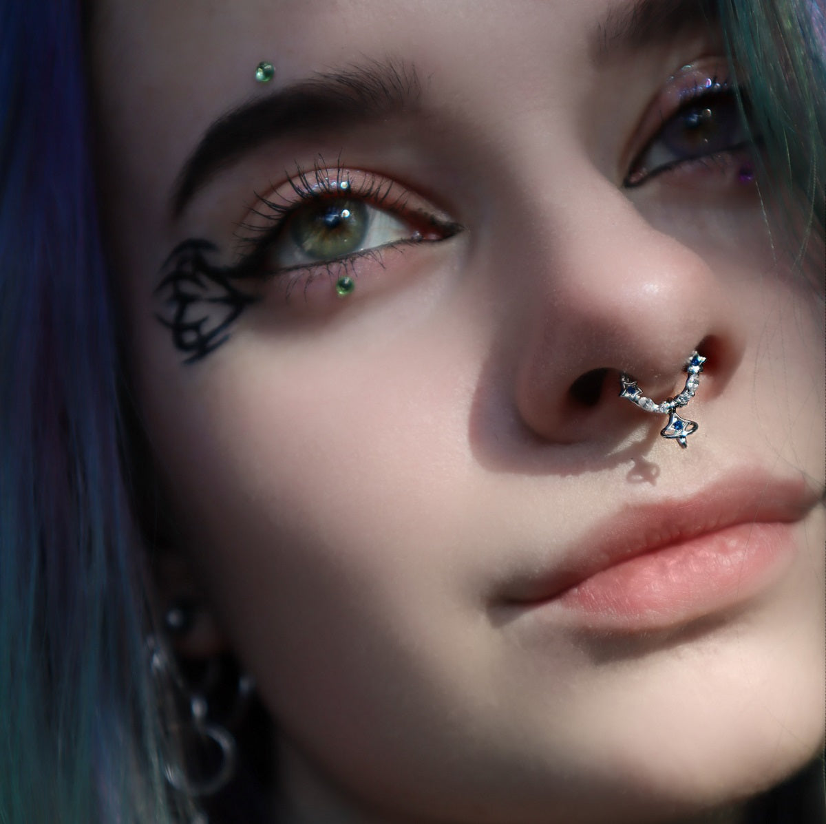 Anneau de septum à segment articulé étoile céleste