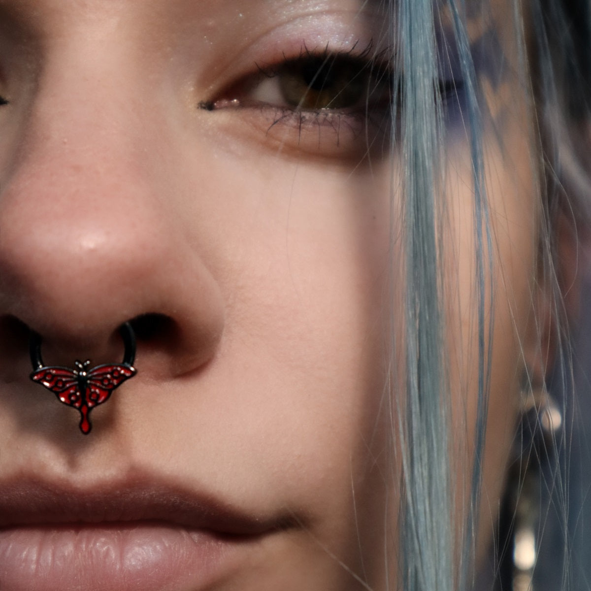 Halloween Red Moth Segment Septum Ring