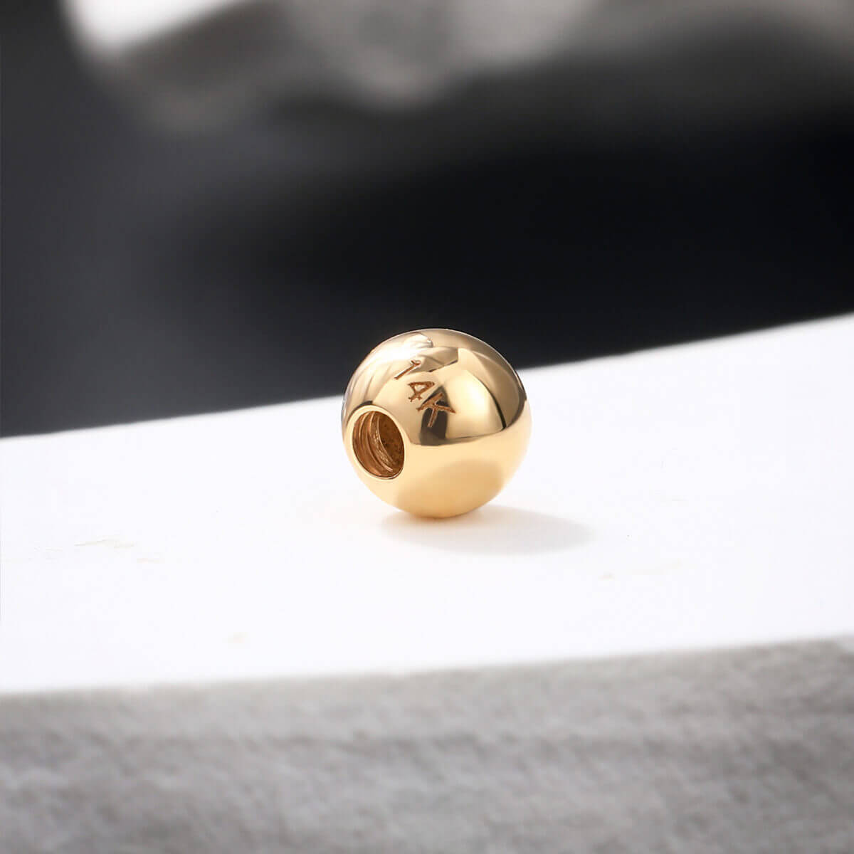 14K oro CZ bola 14G anillos del vientre 14G CZ bola