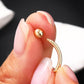 14K oro CZ bola 14G anillos del vientre 14G CZ bola