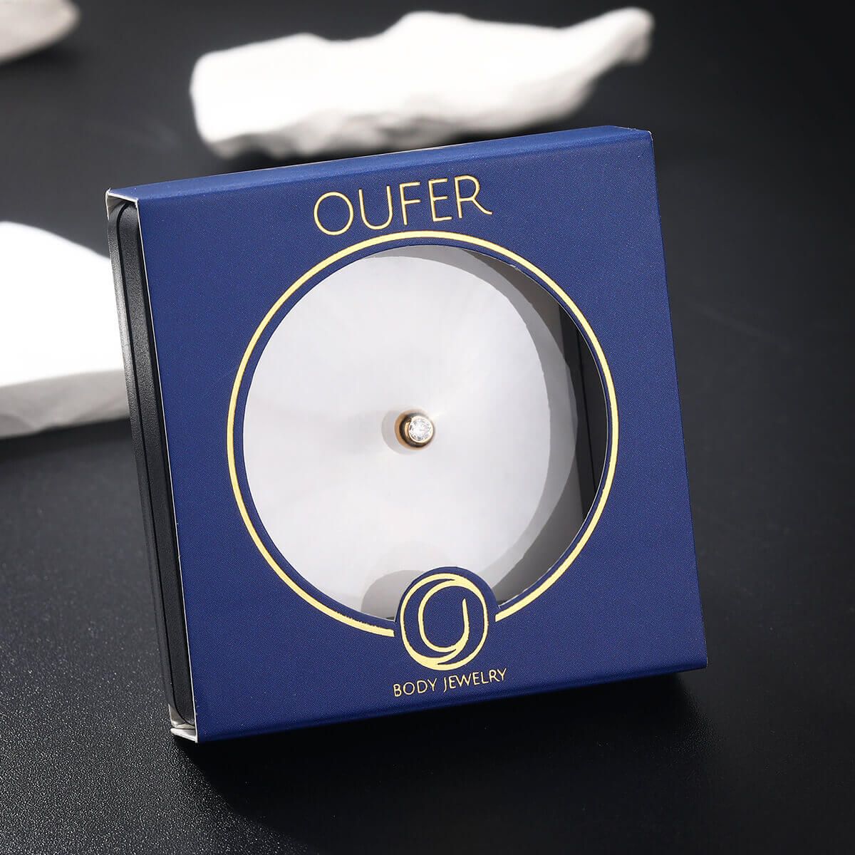 14K oro CZ bola 14G anillos del vientre 14G CZ bola