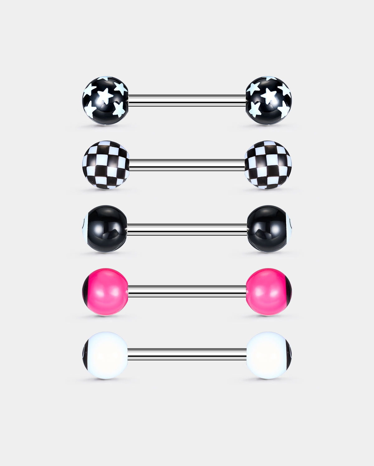 y2k tongue barbell set