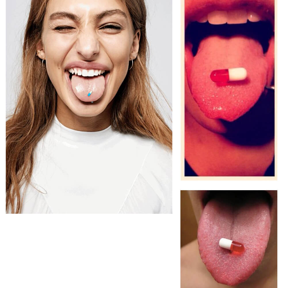 pill tongue piercing
