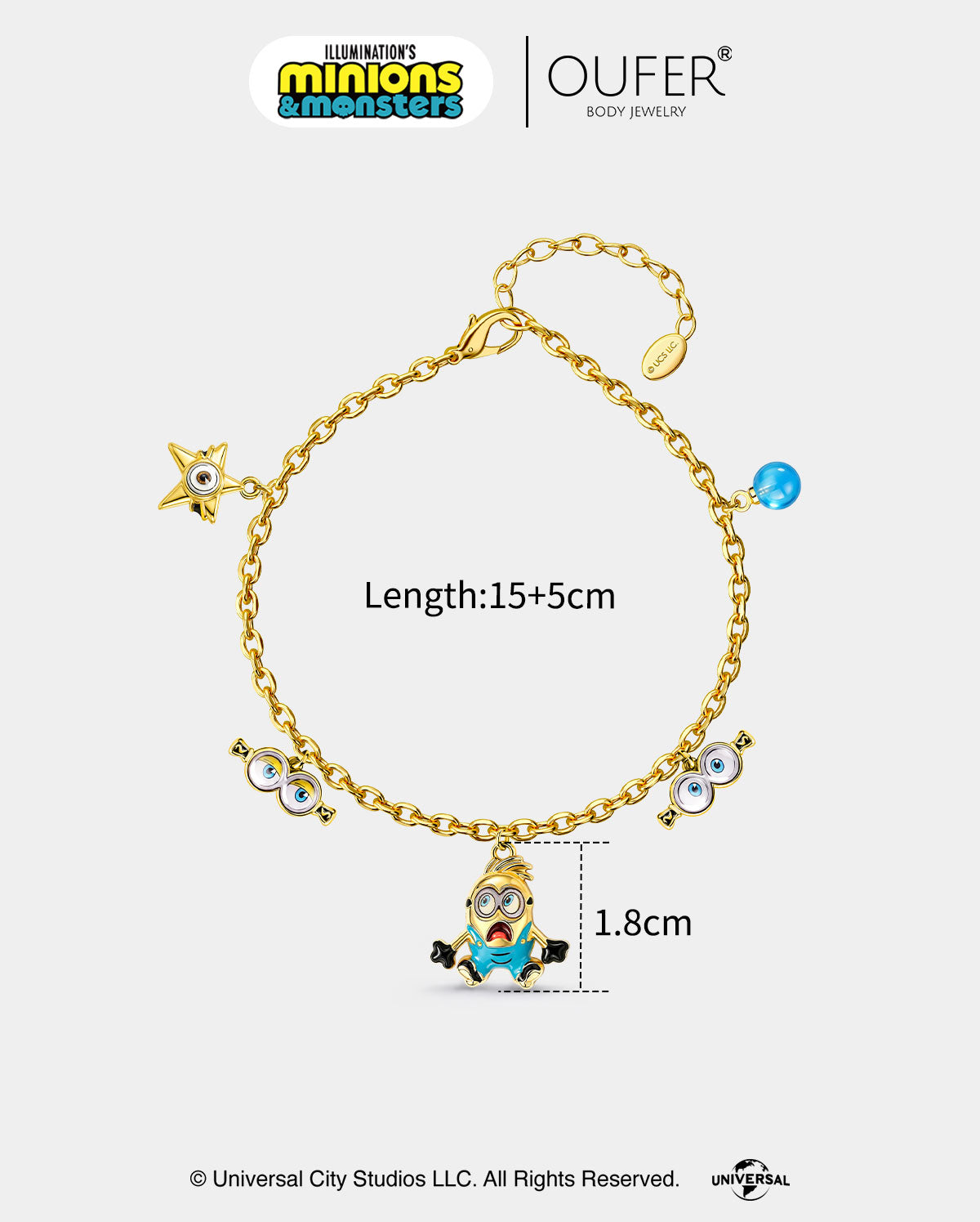 MINIONS × OUFER Henry Playful Charm Bracelet