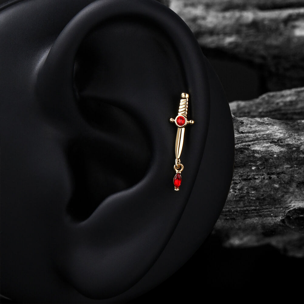 oufer sword cartilage earring