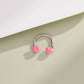 pink peach septum ring 