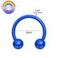16g rainbow septum ring horseshoe