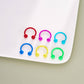 lovely rainbow septum ring horseshoe