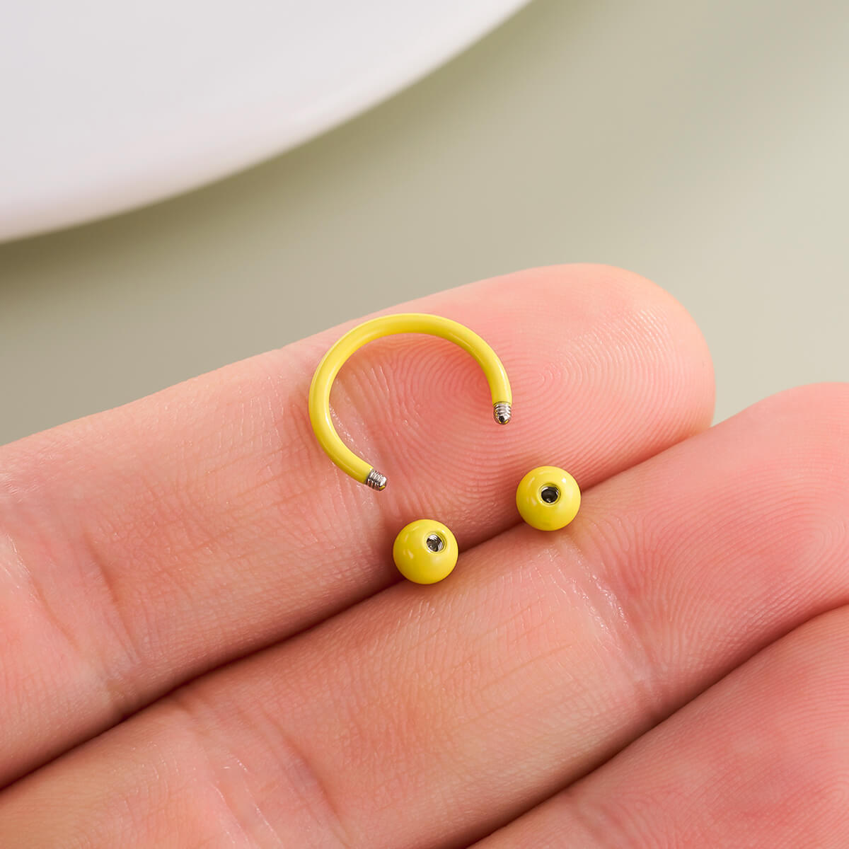Oufer X Roly 6PCS Rainbow Set Multicolored Horseshoe Septum Rings