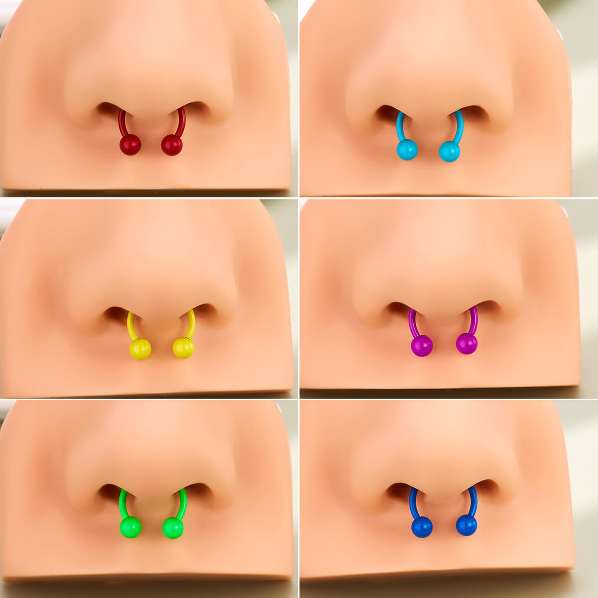 rainbow septum piercing