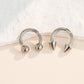 16G 2 piezas de titanio anillo de herradura paquete 8/10/12mm